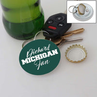 Load image into Gallery viewer, Designs by MyUtopia Shout Out:Diehard Michigan Fan Magnetic Keychain Bottle Opener
