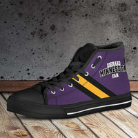 Load image into Gallery viewer, Designs by MyUtopia Shout Out:Diehard Minnesota Fan Canvas High Top Shoes

