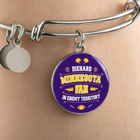 Load image into Gallery viewer, Designs by MyUtopia Shout Out:Diehard Minnesota Fan In Enemy Territory Handcrafted Jewelry,Bangle-Bracelet adjustable / Violet,Necklace

