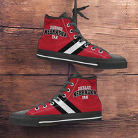 Load image into Gallery viewer, Designs by MyUtopia Shout Out:Diehard Nebraska Fan Canvas High Top Shoes
