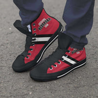Load image into Gallery viewer, Designs by MyUtopia Shout Out:Diehard Nebraska Fan Canvas High Top Shoes
