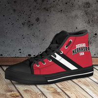 Load image into Gallery viewer, Designs by MyUtopia Shout Out:Diehard Nebraska Fan Canvas High Top Shoes
