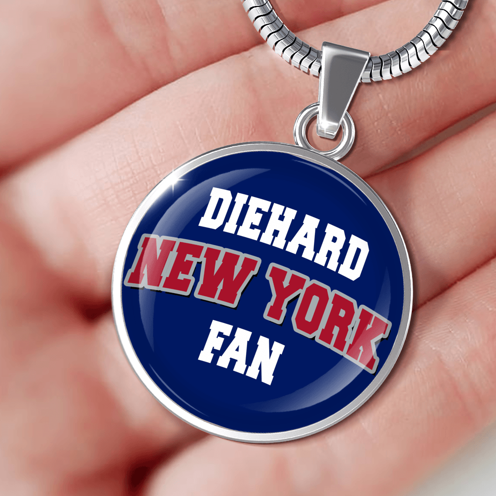 Designs by MyUtopia Shout Out:Diehard New York Fan Handcrafted Necklace