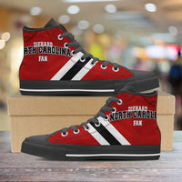 Load image into Gallery viewer, Designs by MyUtopia Shout Out:Diehard North Carolina Fan Canvas High Top Shoes,Men&#39;s / Mens US 5 (EU38) / Red/White,High Top Sneakers
