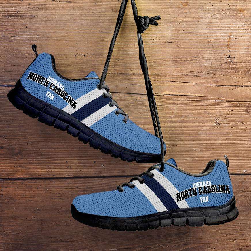 Designs by MyUtopia Shout Out:Diehard North Carolina Fan Running Shoes Blue,Kid's / 11 CHILD (EU28) / Blue/Navy,Running Shoes