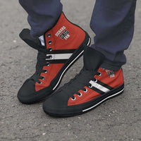 Load image into Gallery viewer, Designs by MyUtopia Shout Out:Diehard Ohio State Fan Canvas High Top Shoes
