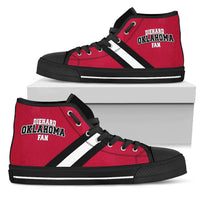 Load image into Gallery viewer, Designs by MyUtopia Shout Out:Diehard Oklahoma Sooners Fan Canvas High Top Shoes
