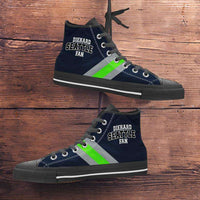 Load image into Gallery viewer, Designs by MyUtopia Shout Out:Diehard Seattle Fan Canvas High Top Shoes
