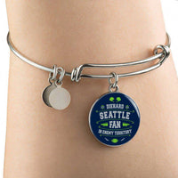 Load image into Gallery viewer, Designs by MyUtopia Shout Out:Diehard Seattle Fan In Enemy Territory Handcrafted Jewelry,Bangle-Bracelet adjustable / Blue,Necklace
