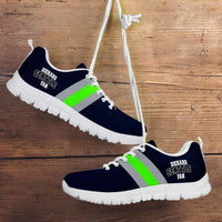Load image into Gallery viewer, Designs by MyUtopia Shout Out:Diehard Seattle Fan Running Shoes,Kid&#39;s / 11 CHILD (EU28) / Black/Bright Green,Running Shoes
