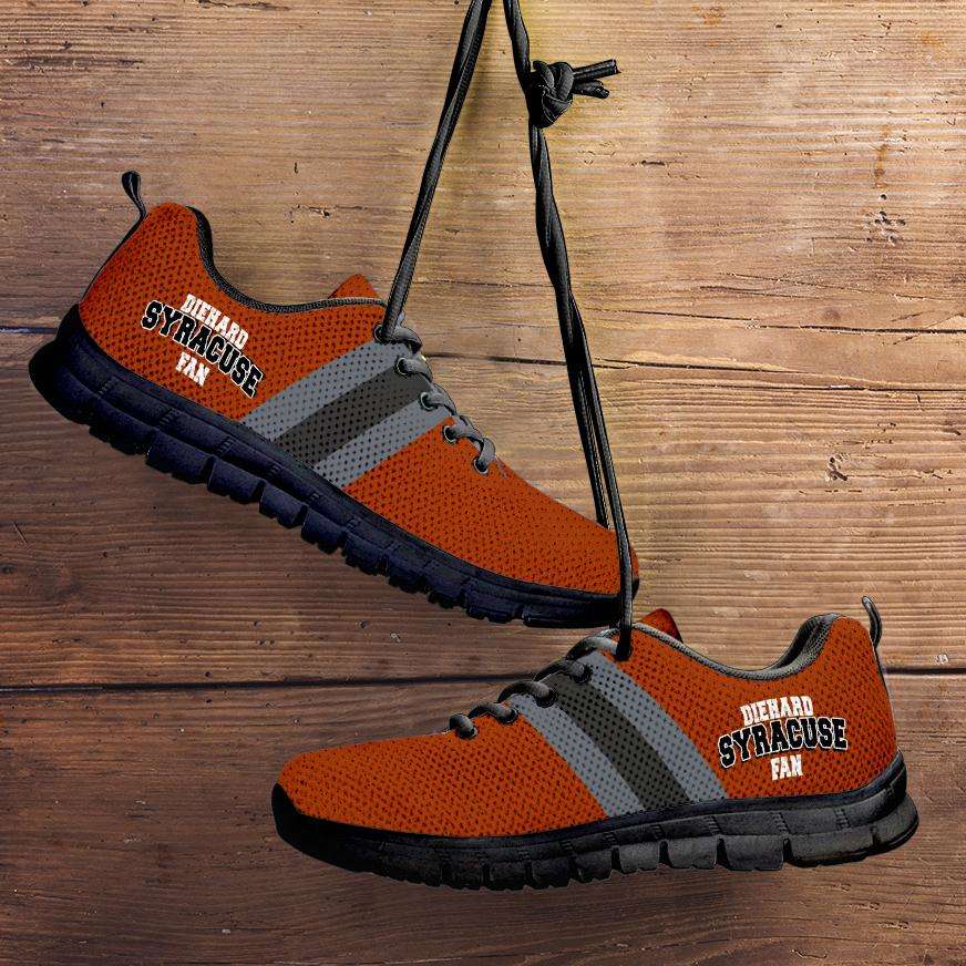 Designs by MyUtopia Shout Out:Diehard Syracuse Fan Running Shoes,Kid's / 11 CHILD (EU28) / Orange,Running Shoes