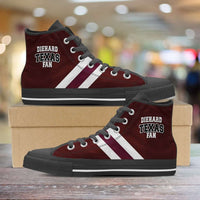 Load image into Gallery viewer, Designs by MyUtopia Shout Out:Diehard Texas Aggies Fan Canvas High Top Shoes,Men&#39;s / Mens US 5 (EU38) / Maroon,High Top Sneakers
