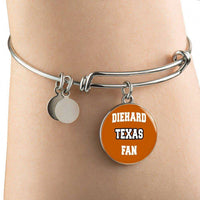 Load image into Gallery viewer, Designs by MyUtopia Shout Out:Diehard Texas Fan Handcrafted Jewelry - UTEXCF,Bangle-Bracelet adjustable / Orange,Necklace
