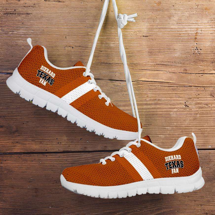 Designs by MyUtopia Shout Out:Diehard Texas Fan Running Shoes Orange,Kid's / 11 CHILD (EU28) / Texas,Running Shoes