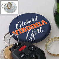Load image into Gallery viewer, Designs by MyUtopia Shout Out:Diehard Virginia Girl Magnetic Keychain with Bottle Opener
