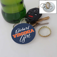 Load image into Gallery viewer, Designs by MyUtopia Shout Out:Diehard Virginia Girl Magnetic Keychain with Bottle Opener
