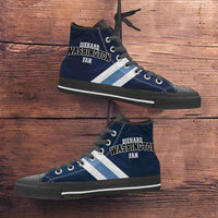 Load image into Gallery viewer, Designs by MyUtopia Shout Out:Diehard Washington Bulldogs Fan Canvas High Top Shoes - Blue
