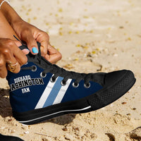 Load image into Gallery viewer, Designs by MyUtopia Shout Out:Diehard Washington Bulldogs Fan Canvas High Top Shoes - Blue
