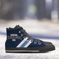 Load image into Gallery viewer, Designs by MyUtopia Shout Out:Diehard Washington Bulldogs Fan Canvas High Top Shoes - Blue
