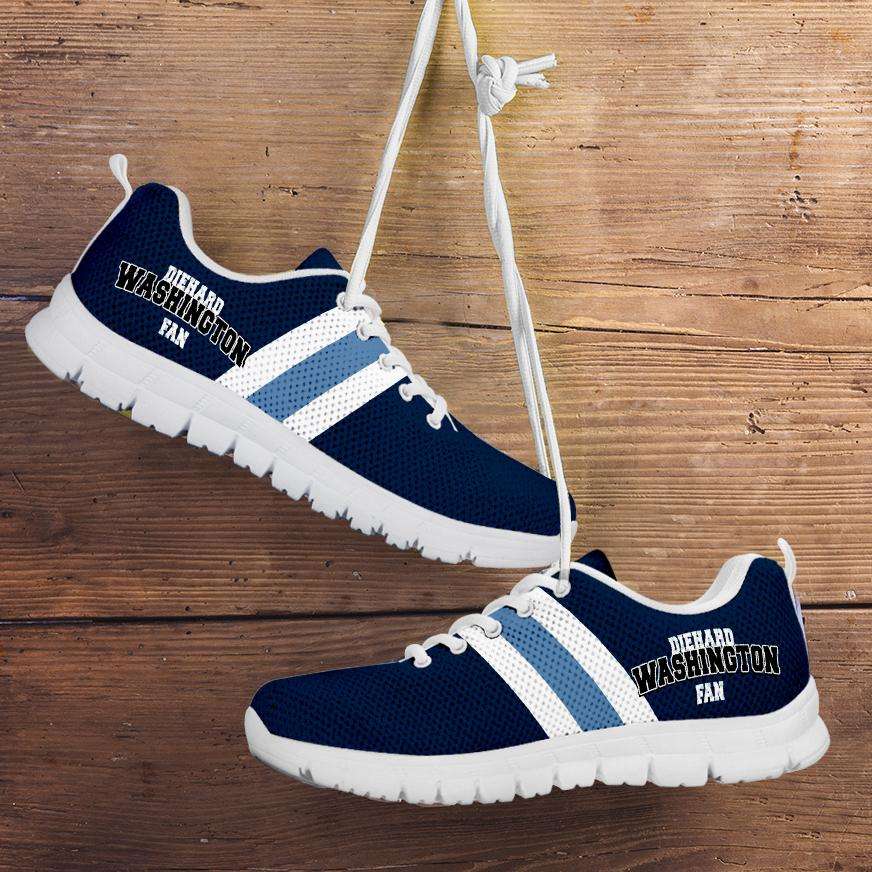 Designs by MyUtopia Shout Out:Diehard Washington Fan Running Shoes Blue,Kid's / 11 CHILD (EU28) / Blue,Running Shoes