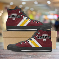 Load image into Gallery viewer, Designs by MyUtopia Shout Out:Diehard Washington Redskins Fan Canvas High Top Shoes,Men&#39;s / Mens US 5 (EU38) / Red,High Top Sneakers
