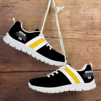 Load image into Gallery viewer, Designs by MyUtopia Shout Out:Diehard Wichita Fan Running Shoes,Kid&#39;s / 11 CHILD (EU28) / Black/Yellow,Running Shoes
