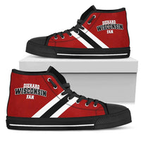 Load image into Gallery viewer, Designs by MyUtopia Shout Out:Diehard Wisconsin Fan Canvas High Top Shoes
