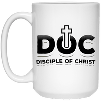 Load image into Gallery viewer, Designs by MyUtopia Shout Out:Disciple of Christ Ceramic Coffee Mug - White,15 oz / White,Ceramic Coffee Mug
