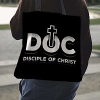 Load image into Gallery viewer, Designs by MyUtopia Shout Out:Disciple of Christ Fabric Totebag Reusable Shopping Tote
