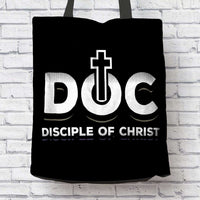 Load image into Gallery viewer, Designs by MyUtopia Shout Out:Disciple of Christ Fabric Totebag Reusable Shopping Tote
