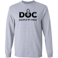 Load image into Gallery viewer, Designs by MyUtopia Shout Out:Disciple of Christ Long Sleeve Ultra Cotton Unisex T-Shirt,Sport Grey / S,Long Sleeve T-Shirts
