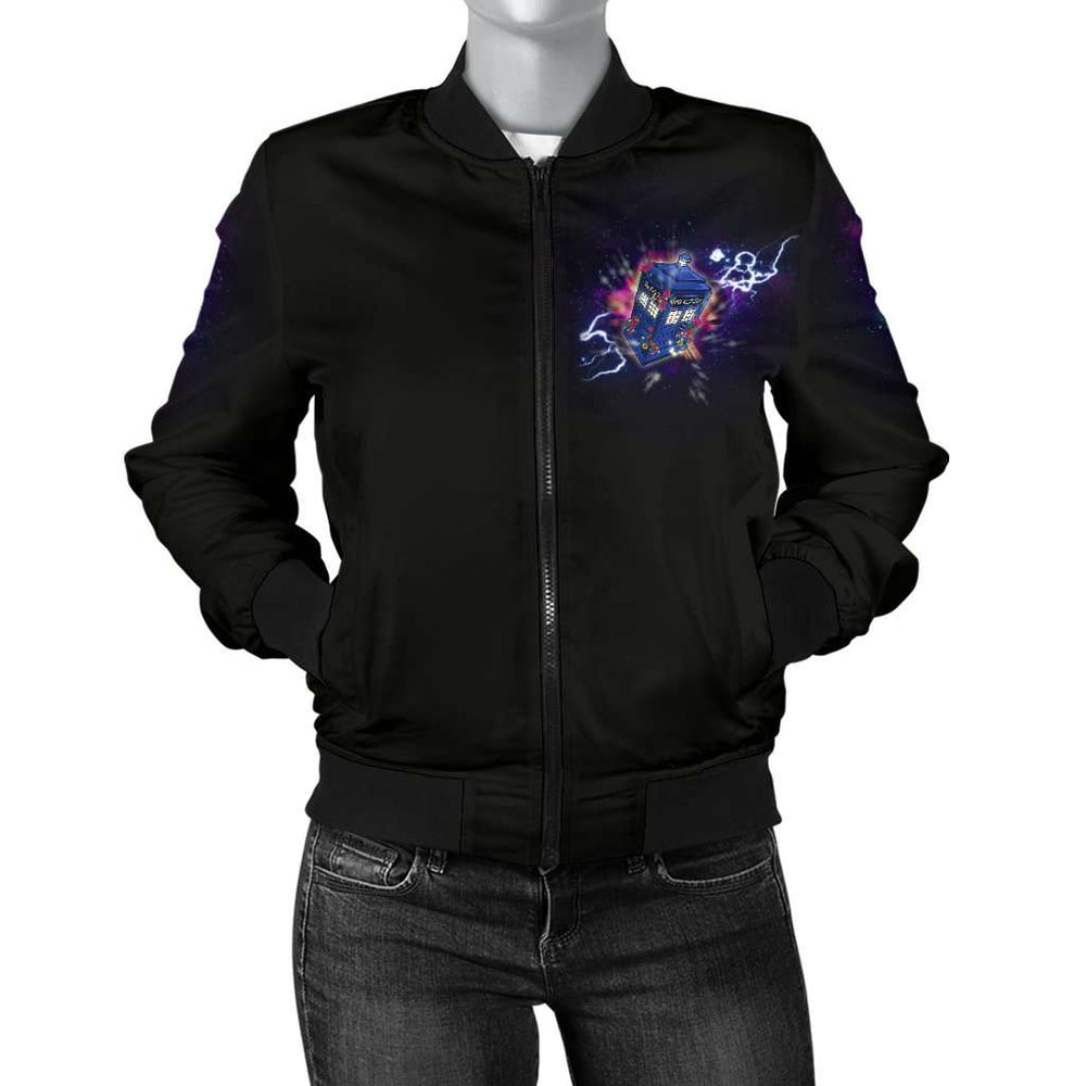 Designs by MyUtopia Shout Out:Doctor Who 13th Doctor TARDIS Women's Bomber Jacket