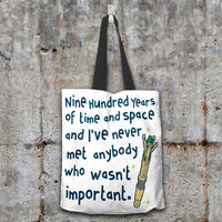Load image into Gallery viewer, Designs by MyUtopia Shout Out:Doctor Who 900 Years of Time and Space Fabric Totebag Reusable Shopping Tote
