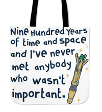 Load image into Gallery viewer, Designs by MyUtopia Shout Out:Doctor Who 900 Years of Time and Space Fabric Totebag Reusable Shopping Tote
