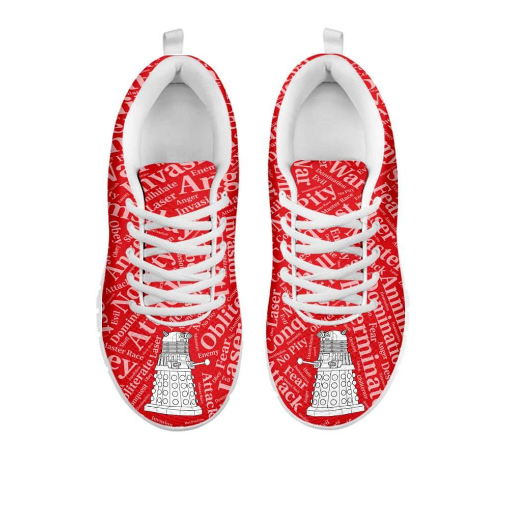 Designs by MyUtopia Shout Out:Doctor Who Dalek Women's Running Shoes,Women's / Ladies US5 (EU35) / Red,Running Shoes