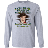 Load image into Gallery viewer, Designs by MyUtopia Shout Out:Doctor Who Quote I&#39;m Making Perfect Sense Long Sleeve Ultra Cotton Unisex T-Shirt,Sport Grey / S,Sweatshirts
