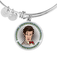 Load image into Gallery viewer, Designs by MyUtopia Shout Out:Doctor Who Quote I&#39;m Making Perfect Sense Personalized Engravable Keepsake Bangle Bracelet
