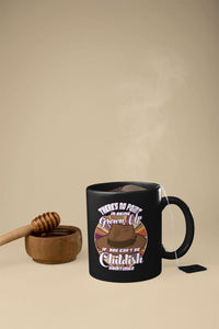 Load image into Gallery viewer, Designs by MyUtopia Shout Out:Doctor Who Quote No Point Being A Grown Up If You Can&#39;t Be Childish Ceramic Coffee Mug - Black
