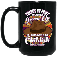 Load image into Gallery viewer, Designs by MyUtopia Shout Out:Doctor Who Quote No Point Being A Grown Up If You Can&#39;t Be Childish Ceramic Coffee Mug - Black,15 oz / Black,Ceramic Coffee Mug
