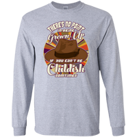 Load image into Gallery viewer, Designs by MyUtopia Shout Out:Doctor Who Quote No Point Being A Grown Up If You Can&#39;t Be Childish Long Sleeve Ultra Cotton Unisex T-Shirt,Sport Grey / S,Long Sleeve T-Shirts
