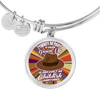 Load image into Gallery viewer, Designs by MyUtopia Shout Out:Doctor Who Quote No Point Being A Grown Up If You Can&#39;t Be Childish Personalized Engravable Keepsake Bangle Bracelet
