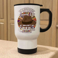 Load image into Gallery viewer, Designs by MyUtopia Shout Out:Doctor Who Quote No Point Being A Grown Up If You Can&#39;t Be Childish Travel Mug
