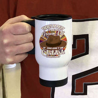 Load image into Gallery viewer, Designs by MyUtopia Shout Out:Doctor Who Quote No Point Being A Grown Up If You Can&#39;t Be Childish Travel Mug
