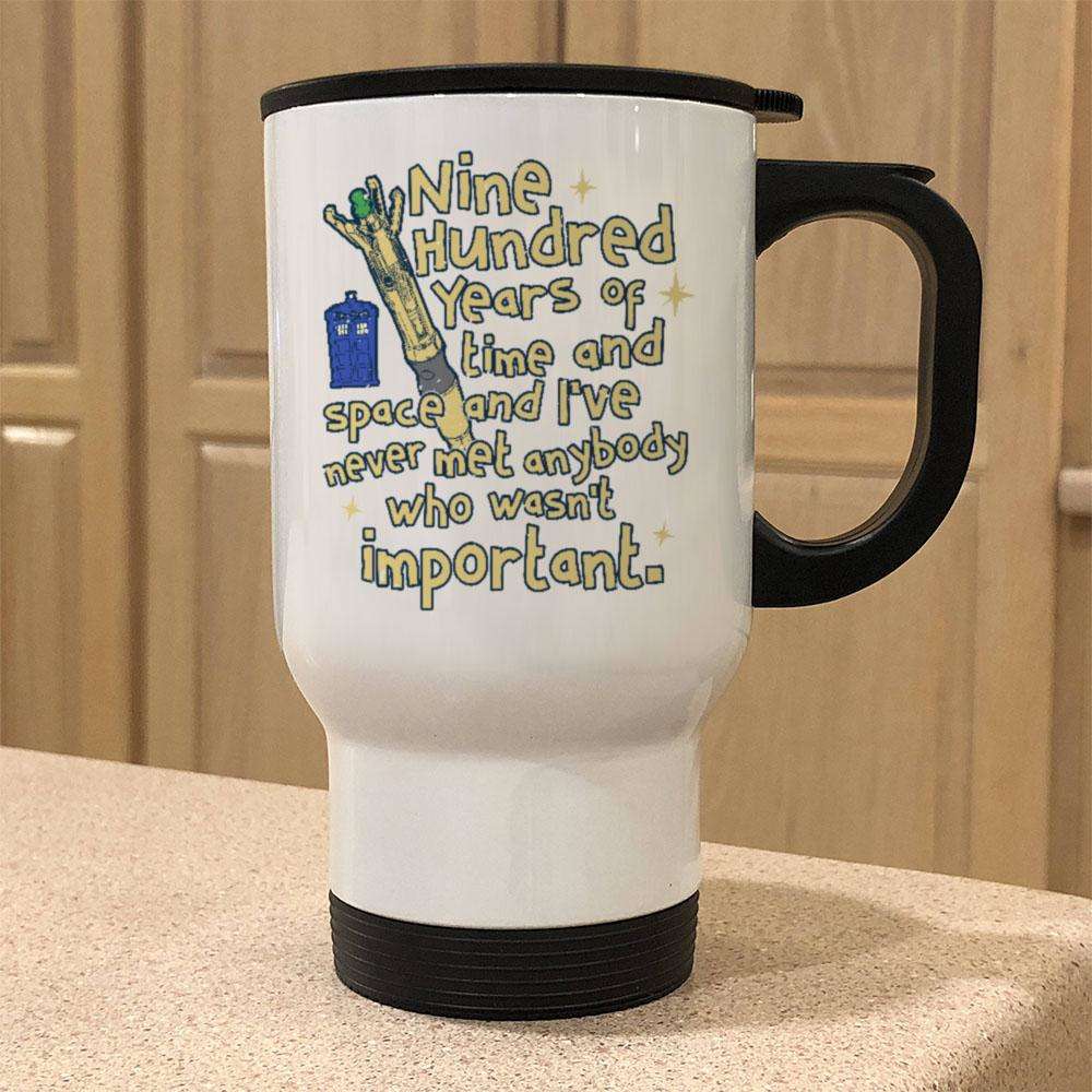 Designs by MyUtopia Shout Out:Doctor Who TARDIS 900 Years in Time and Space Travel Mug