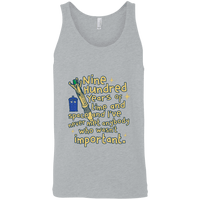 Load image into Gallery viewer, Designs by MyUtopia Shout Out:Doctor Who TARDIS 900 Years of Time and Space Cotton Unisex Tank Top,Athletic Heather / X-Small,Tank Tops
