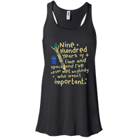 Load image into Gallery viewer, Designs by MyUtopia Shout Out:Doctor Who TARDIS 900 Years of Time and Space Ladies Canvas Flowy Racerback Tank,Black / X-Small,Tank Tops
