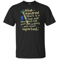 Load image into Gallery viewer, Designs by MyUtopia Shout Out:Doctor Who TARDIS 900 Years of Time and Space Unisex Cotton T-Shirt,Black / S,Adult Unisex T-Shirt
