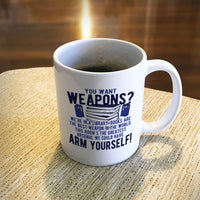 Load image into Gallery viewer, Designs by MyUtopia Shout Out:Doctor Who TARDIS Books Are The Best Weapon Ceramic Coffee Mug - White
