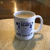 Load image into Gallery viewer, Designs by MyUtopia Shout Out:Doctor Who TARDIS Books Are The Best Weapon Ceramic Coffee Mug - White,White / 11 oz,Ceramic Coffee Mug
