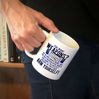 Load image into Gallery viewer, Designs by MyUtopia Shout Out:Doctor Who TARDIS Books Are The Best Weapon Ceramic Coffee Mug - White
